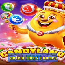 sortear cores e nomes